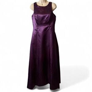 Vintage 90s Bridal Originals Purple‎ Satin Formal Gown, Women’s Size 14